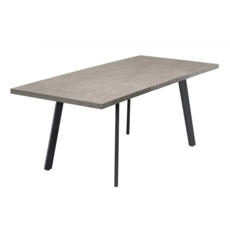 WOF Almafi Concrete Look/Grey Leg 1.6M Extending Dining Table